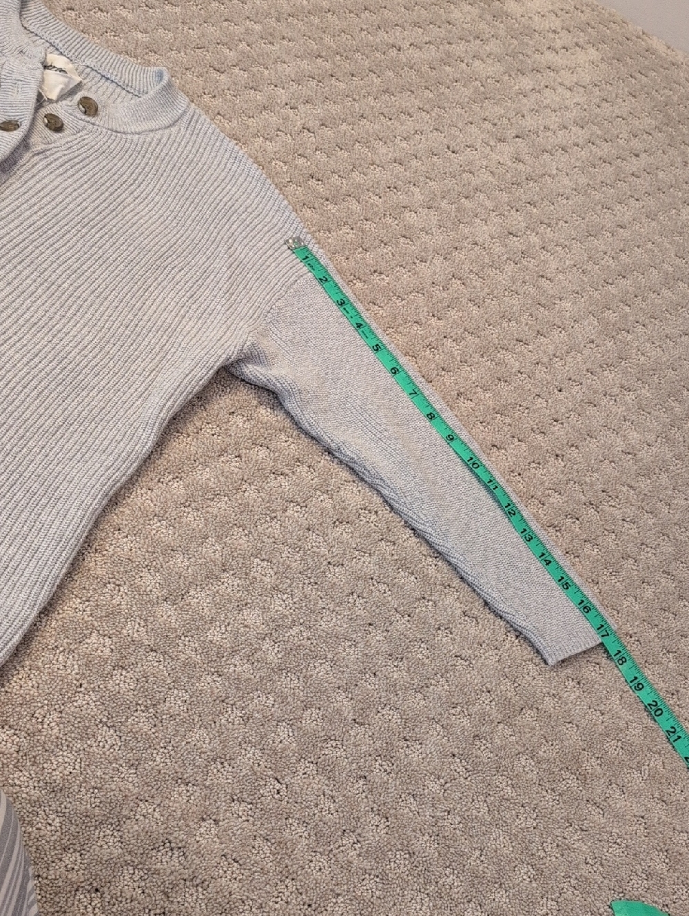 Aerie Gray 100% Cotton Henley Sweater - Picture 8 of 8